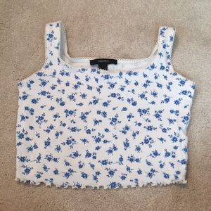 Cropped floral tank top!